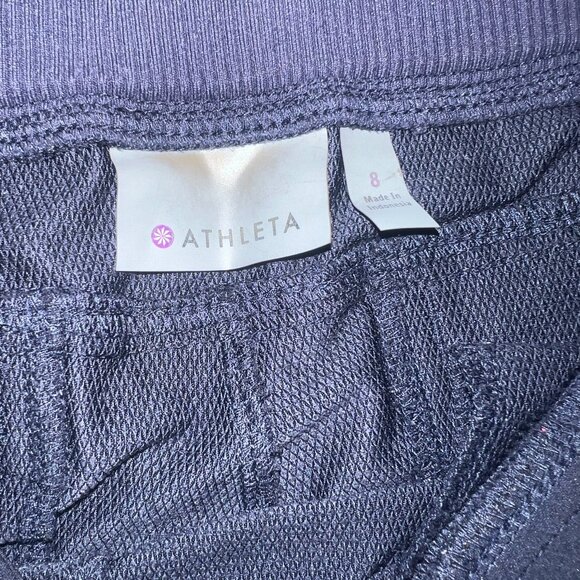 Athleta Womens Size 8 Black Wide Leg Drawstring Travel Lounge Pants - Picture 5 of 7